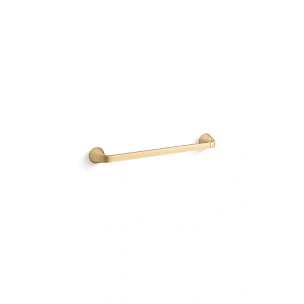 KOHLER Cursiva 18 in. Towel Bar in Vibrant Brushed Moderne Brass