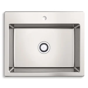 KOHLER Cursiva Stainless Steel 27 in. Single Bowl Top-Mount/Undermount Kitchen Sink