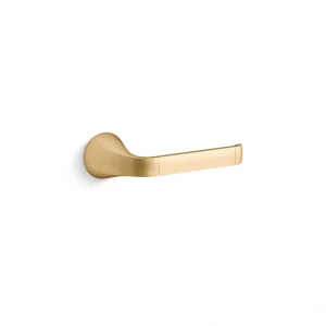 KOHLER Cursiva Wall-Mount Single Post Toilet Paper Holder in Vibrant Brushed Modern Brass