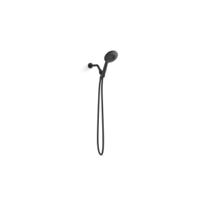 KOHLER Daisyfield 6-Spray Patterns 1.75 GPM 4.9375 in. Wall Mount Handheld Shower Head in Matte Black