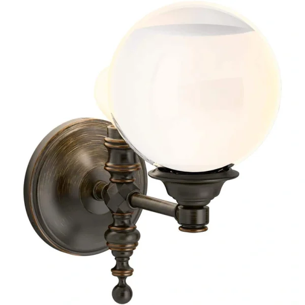 KOHLER Damask 1-Light Oil Rubbed Bronze Lacemaker Sconce