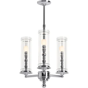 KOHLER Damask 3-Light Polished Chrome Chandelier