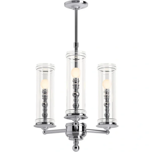 KOHLER Damask 3-Light Polished Chrome Chandelier