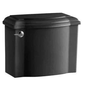KOHLER Devonshire 1.28 GPF Single Flush Toilet Tank Only with AquaPiston Flush Technology in Black Black