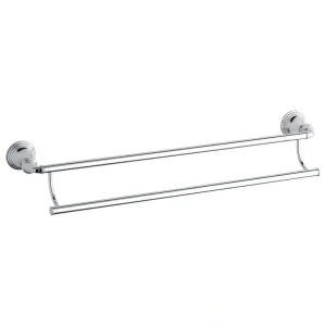 KOHLER Devonshire 24 in. Double Towel Bar in Polished Chrome