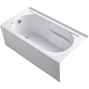 KOHLER Devonshire 60 in. x 32 in. Rectangular Soaking Bathtub with Left-Hand Drain in White