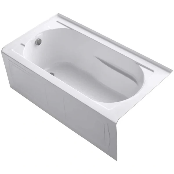 KOHLER Devonshire 60 in. x 32 in. Rectangular Soaking Bathtub with Left-Hand Drain in White