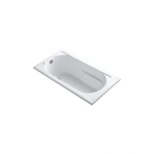 KOHLER Devonshire 60 in. x 32 in. Rectangular Soaking Bathtub with Reversible Drain in White