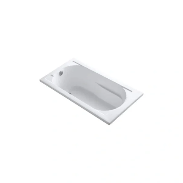 KOHLER Devonshire 60 in. x 32 in. Rectangular Soaking Bathtub with Reversible Drain in White