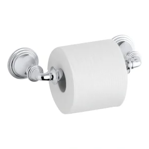 KOHLER Devonshire Wall-Mount Double Post Toilet Paper Holder in Polished Chrome