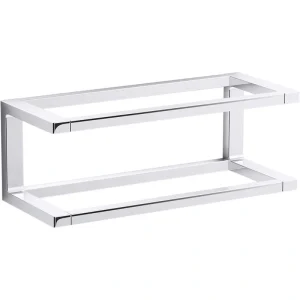 KOHLER Draft 12 in. Wall Mounted Double Towel Bar in Polished Chrome