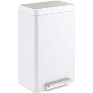 KOHLER Dual 5.5 Gal. Stainless and White Compartment Trash Can