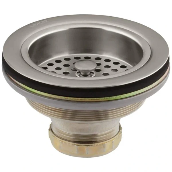 KOHLER Duostrainer 4-1/2 in. Sink Strainer in Vibrant Brushed Nickel