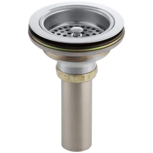 KOHLER Duostrainer 4-1/2 in. Sink Strainer with Tailpiece in Polished Chrome