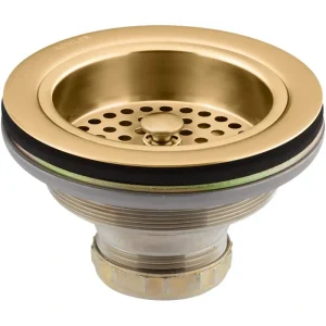 KOHLER Duostrainer Sink Drain and Strainer in Vibrant Brushed Moderne Brass