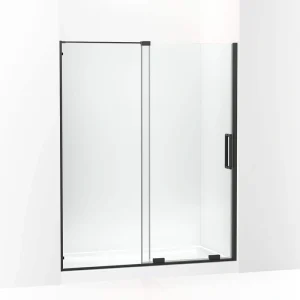 KOHLER Echelon 56-60 in. W x 72 in. H Sliding Frameless Shower Door in Matte Black