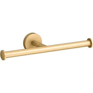 KOHLER Elate Double Toilet Paper Holder in Vibrant Brushed Moderne Brass