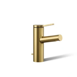 KOHLER Elate Single Handle Single Hole Bathroom Faucet in Vibrant Brushed Moderne Brass