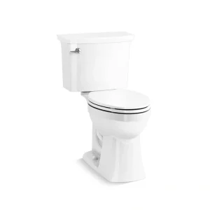 KOHLER Elmbrook 12in. Rough In 2-Piece 1.28 GFP Single Flush Elongated Chair Height Toilet in White with Soft Close Seat