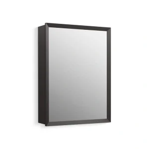 KOHLER Embark 20 in. W x 26 in. H Rectangular Framed Medicine Cabinet with Mirror in Matte Black
