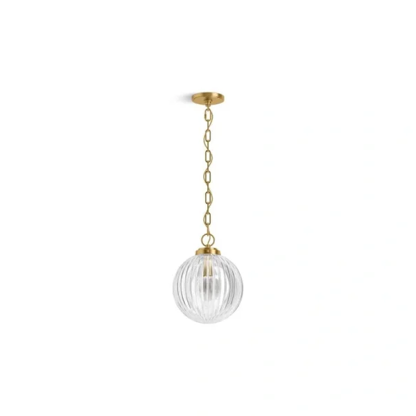 KOHLER Embra By Studio McGee 1-Light Brushed Moderne Brass Pendant Light T726940187