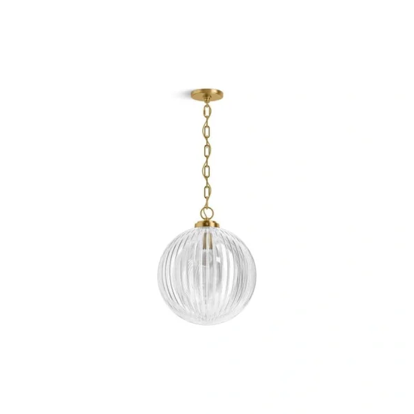 KOHLER Embra By Studio McGee 1-Light Brushed Moderne Brass Pendant Light T726940735