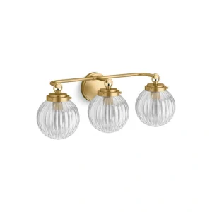 KOHLER Embra By Studio McGee Three-Light Brushed Moderne Brass Wall Sconce