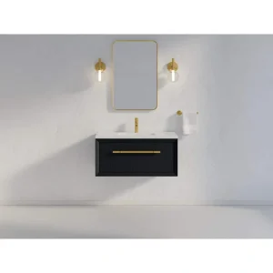 KOHLER Enivo 37 in. W x 22.4 in. D x 17 in. H Bathroom Vanity Cabinet without Top in Gloss Black