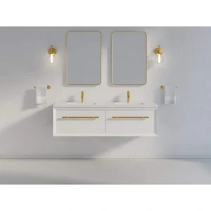 KOHLER Enivo 61 in. W x 22.4 in. D x 17 in. H Bathroom Vanity Cabinet without Top in White
