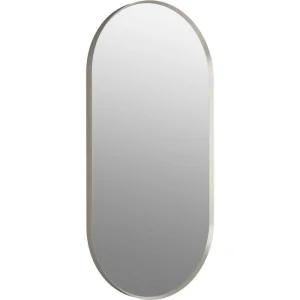 KOHLER Essential 20. in. W x 40 in. H Framed Oval Wall Mount Vanity Mirror in Brushed Nickel