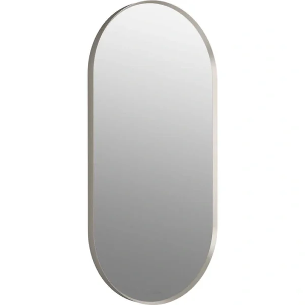 KOHLER Essential 20. in. W x 40 in. H Framed Oval Wall Mount Vanity Mirror in Brushed Nickel