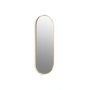 KOHLER Essential 22 in. X 60 in. Capsule Decorative Bathroom Vanity Mirror in Moderne Brushed Gold