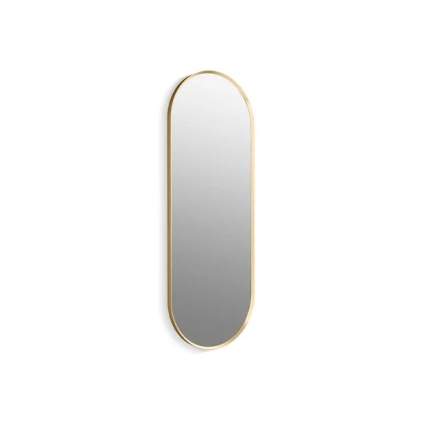 KOHLER Essential 22 in. X 60 in. Capsule Decorative Bathroom Vanity Mirror in Moderne Brushed Gold