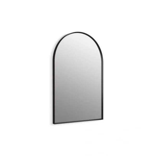 KOHLER Essential 24 in. X 36 in. Arch Framed Mirror in Matte Black