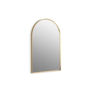 KOHLER Essential 24 in. X 36 in. Arch Framed Mirror in Moderne Brushed Gold