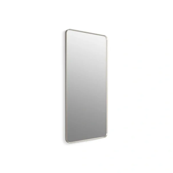 KOHLER Essential 28 in. X 60 in. Rectangular Bathroom Vanity Mirror in Brushed Nickel