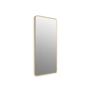 KOHLER Essential 28 in. X 60 in. Rectangular Bathroom Vanity Mirror in Moderne Brushed Gold