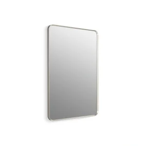 KOHLER Essential 30 in. W x 45 in. H Rectangular Framed Wall Mount Bathroom Vanity Mirror in Brushed Nickel