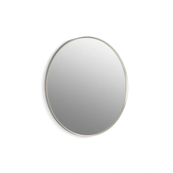 KOHLER Essential 36 in. W x 36 in. H Round Framed Wall Mount Bathroom Vanity Mirror in Brushed Nickel