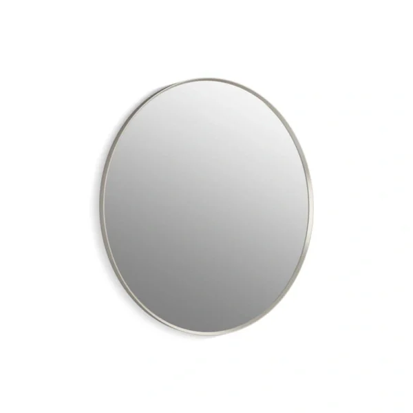 KOHLER Essential 42 in. W x 42 in. H Round Framed Wall Mount Bathroom Vanity Mirror in Brushed Nickel