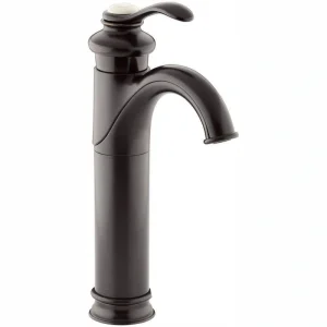 KOHLER Fairfax Single-Hole Single Handle High-Arc Water-Saving Bathroom Faucet in Oil-Rubbed Bronze