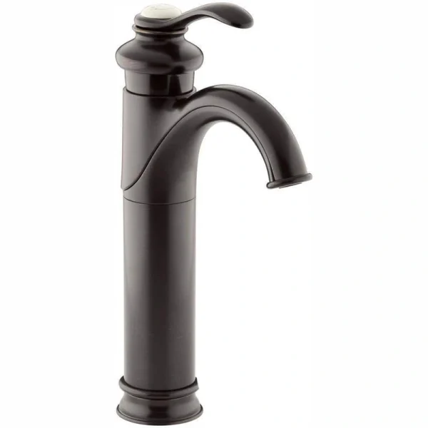 KOHLER Fairfax Single-Hole Single Handle High-Arc Water-Saving Bathroom Faucet in Oil-Rubbed Bronze