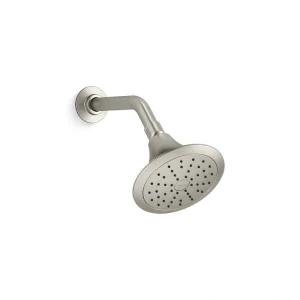 KOHLER Forte 1-Spray Pattern 5.5 in. Single Wall Mount Fixed Shower Head in Vibrant Brushed Nickel