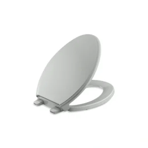 KOHLER Glenbury Elongated Closed Front Toilet Seat in Ice Grey
