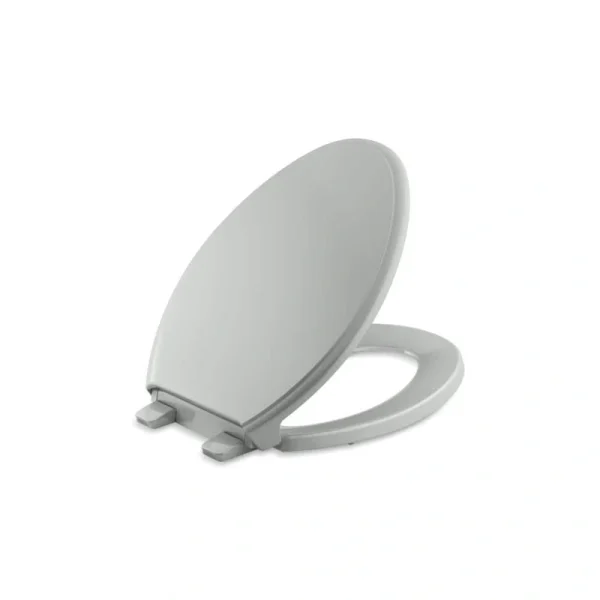 KOHLER Glenbury Elongated Closed Front Toilet Seat in Ice Grey