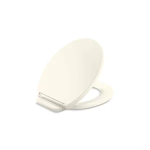 KOHLER Glissade ReadyLatch Quiet-Close Round Front Toilet Seat in Biscuit