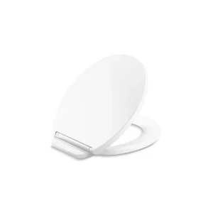 KOHLER Glissade ReadyLatch Quiet-Close Round Front Toilet Seat in White