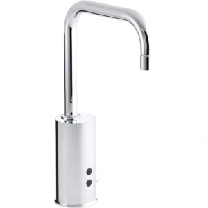 KOHLER Gooseneck Hybrid Energy Cell-Powered Commercial Touchless Single Hole Faucet in Polished Chrome
