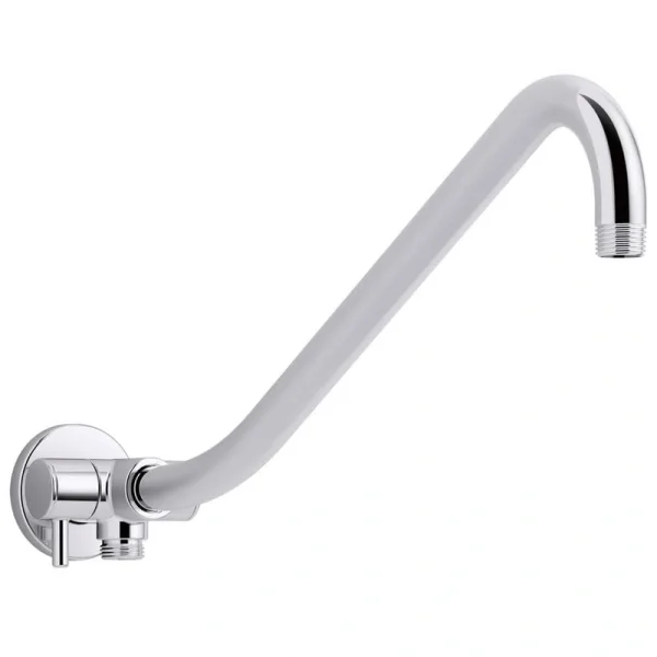 KOHLER Gooseneck Rain Head Arm with 3-Way Diverter, Polished Chrome