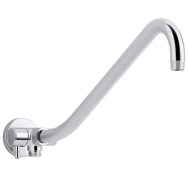 KOHLER Gooseneck Rainhead Arm with 2-Way Diverter in Polished Chrome